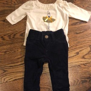 Ballerina Set with Velvet Pants